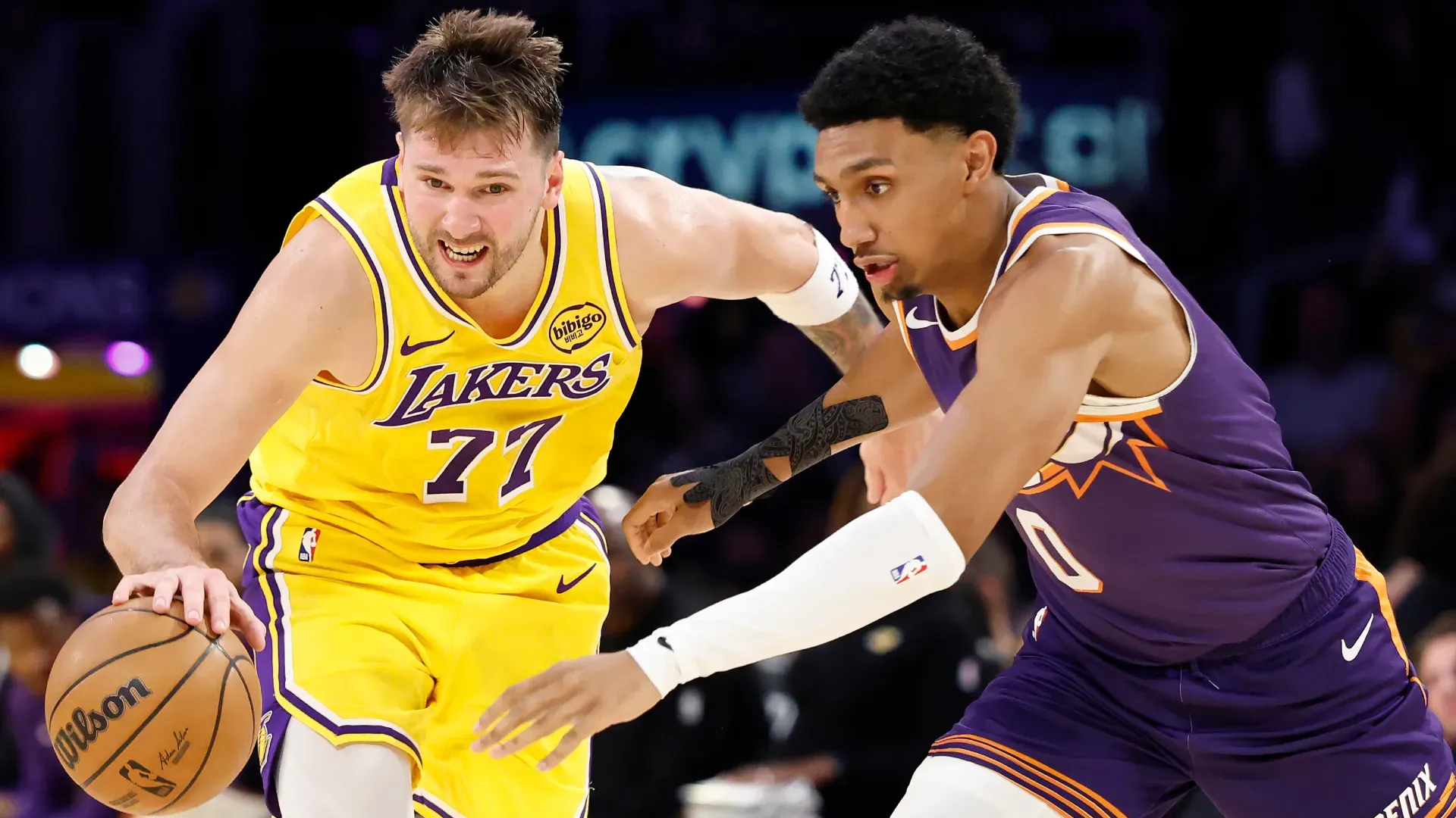 Luka Doncic in action during Lakers’ last game against the SUns. (Getty Images)