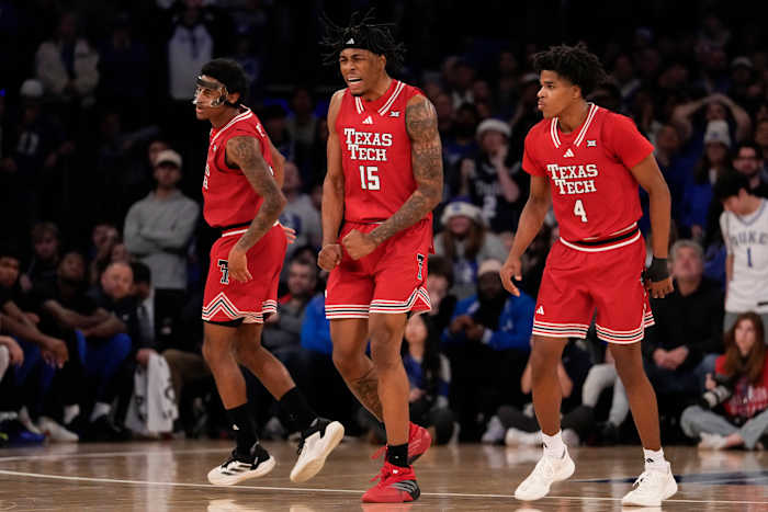 No. 19 Texas Tech overcomes foul trouble in stunning comeback from 17 down against 3rd-ranked Duke