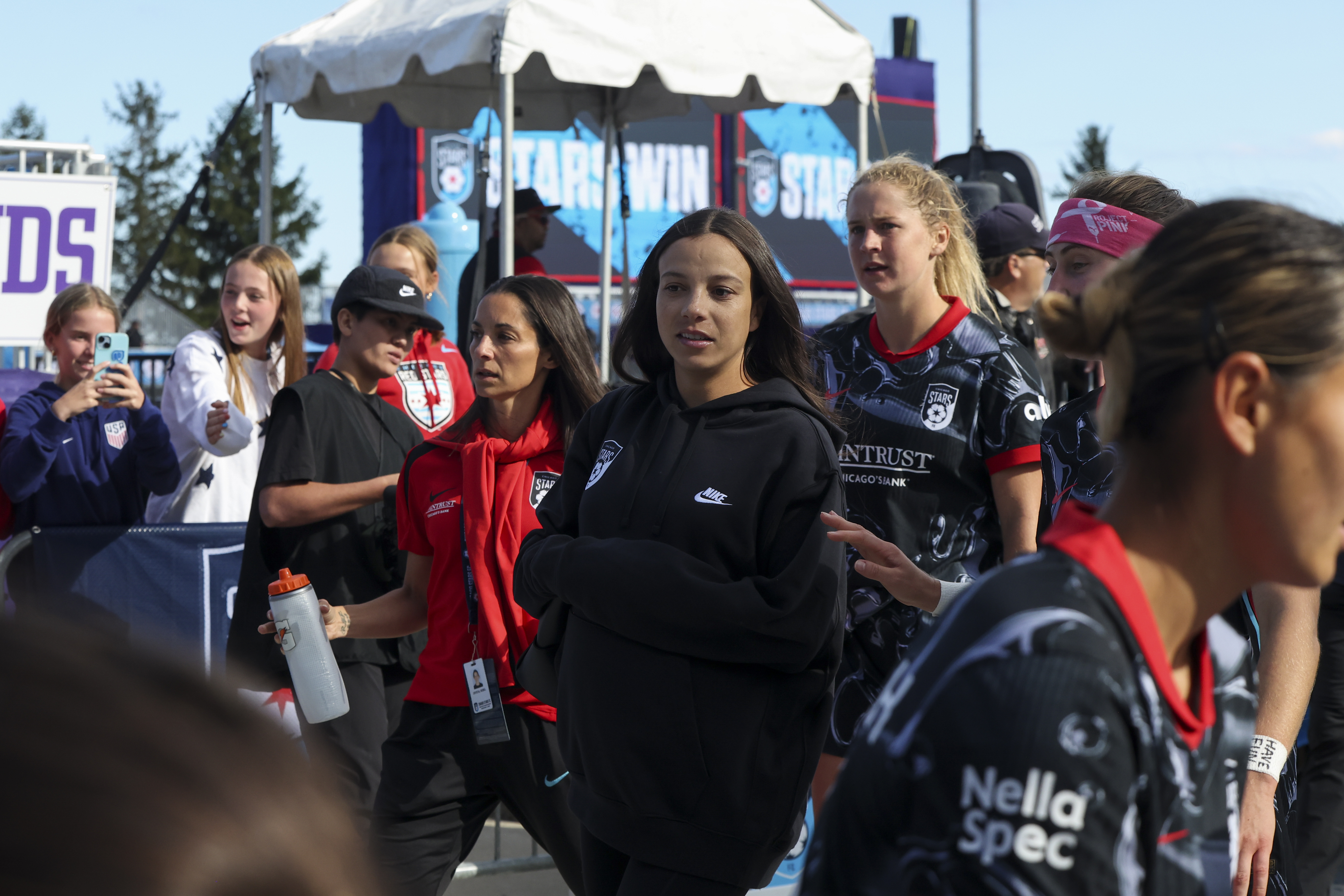 Chicago StarsÂ forward Mallory Swanson leaves the field after the StarsÂ beat...