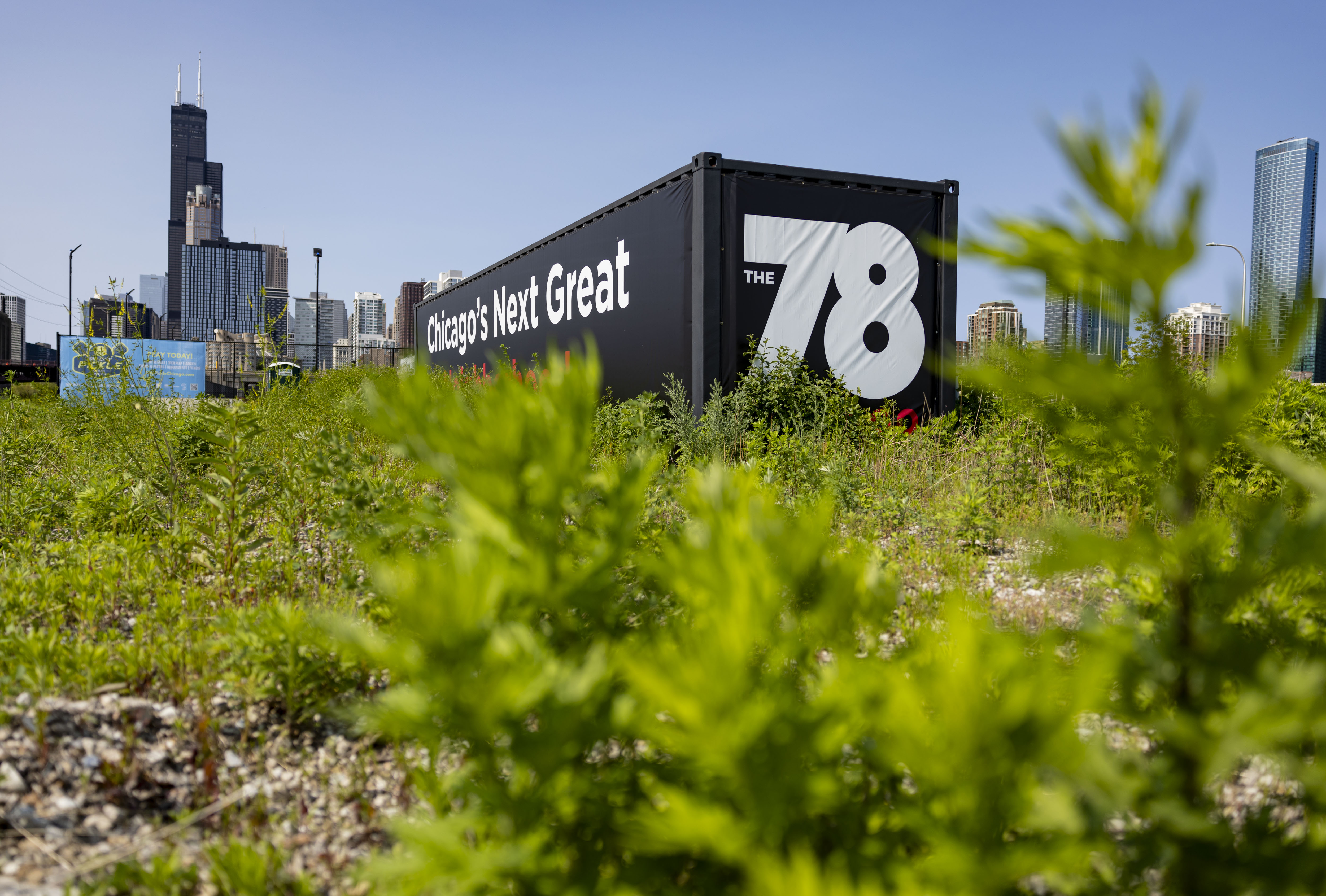 A sign marks The 78, a long vacant 62-acre former...