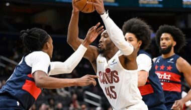 Mitchell scores 24 of his 48 points in the 4th quarter to rally Cavaliers past Wizards 130-126