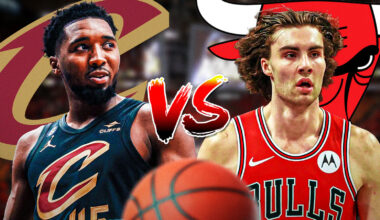 Carson Beck with the Miami logo behind him on the left, Marcel Reed with the Texas A&M logo on the right. VS in the middle