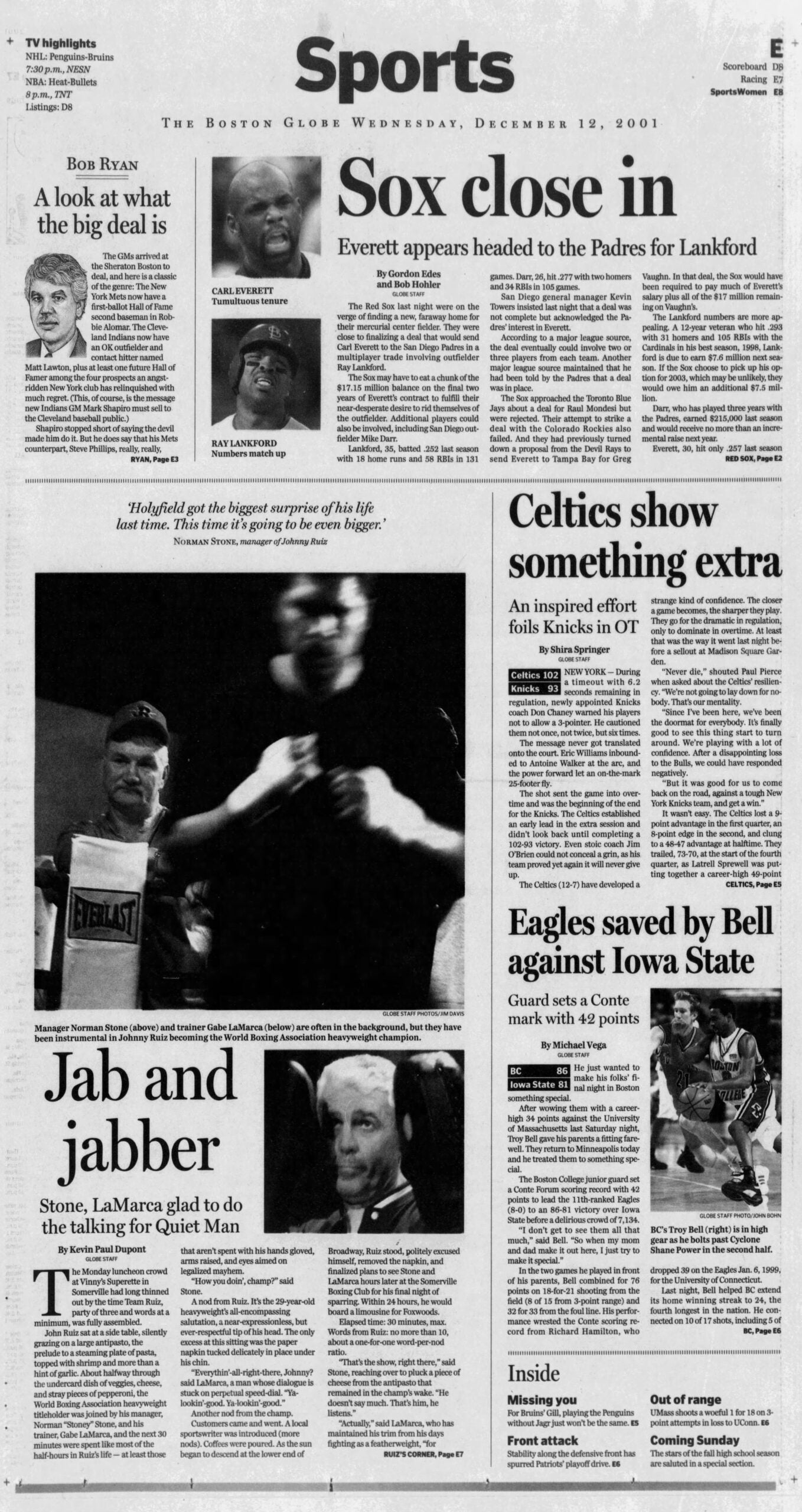 Celtics Knicks 2001