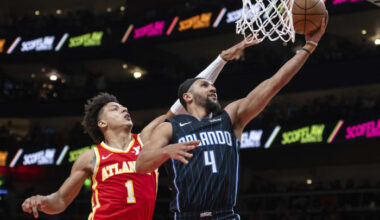 Magic guard Jalen Suggs leaves NBA Cup semifinal with hip injury, tests await in Orlando