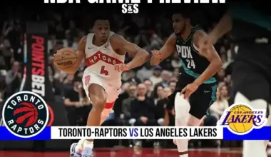 GAME PREVIEW Toronto raptors vs Los Angeles Lakers