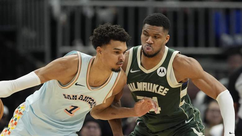 Victor Wembanyama, Giannis Antetokounmpo, San Antonio Spurs, Milwaukee Bucks, Giannis trade rumors, Wemby minutes restriction, injury return, Spurs Knicks NBA Cup Final