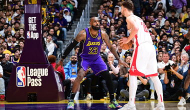 LOS ANGELES, CA - MARCH 31: Alperen Sengun #28 of the Houston Rockets handles the ball while LeBron James #23 of the Los Angeles Lakers plays defense during the game on March 31, 2025 at Crypto.Com Arena in Los Angeles, California. NOTE TO USER: User expressly acknowledges and agrees that, by downloading and/or using this Photograph, user is consenting to the terms and conditions of the Getty Images License Agreement. Mandatory Copyright Notice: Copyright 2025 NBAE (Photo by Adam Pantozzi/NBAE via Getty Images)