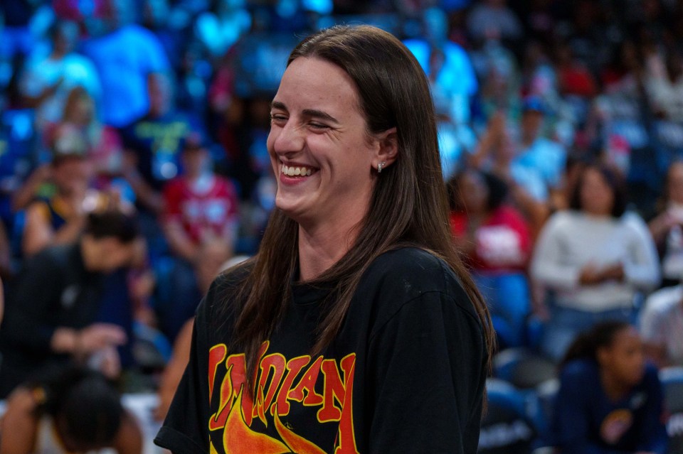 COLLEGE PARK, GEORGIA - SEPTEMBER 18: Caitlin Clark #22 of the Indiana Fever smiles before the game three of the first round of WNBA Playoffs between the Indiana Fever and Atlanta Dream at Gateway Center Arena on September 18, 2025 in College Park, Georgia.  NOTE TO USER: User expressly acknowledges and agrees that, by downloading and or using this photograph, User is consenting to the terms and conditions of the Getty Images License Agreement. (Photo by Andrew J. Clark/ISI Photos/ISI Photos via Getty Images)