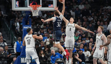 DALLAS, TX - DECEMBER 12: Cooper Flagg #32 of the Dallas Mavericks dunks the ball during the game against the Brooklyn Nets on December 12, 2025 at American Airlines Center in Dallas, Texas. NOTE TO USER: User expressly acknowledges and agrees that, by downloading and or using this photograph, User is consenting to the terms and conditions of the Getty Images License Agreement. Mandatory Copyright Notice: Copyright 2025 NBAE (Photo by Glenn James/NBAE via Getty Images)