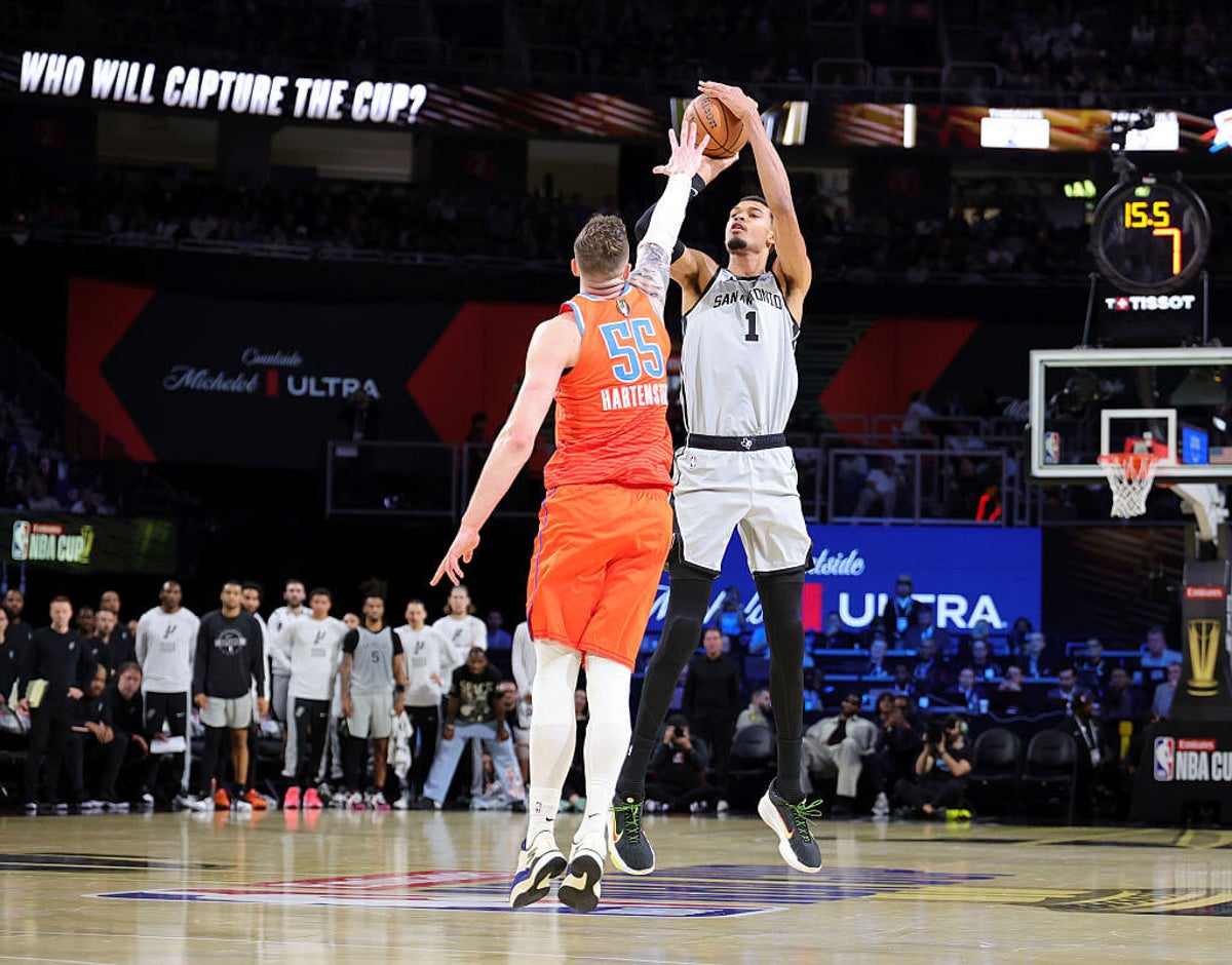 Victor Wembanyama thrills in return as Spurs shock Thunder to reach NBA Cup final
