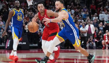 Scottie Barnes’s historic triple-double gives Raptors win over Warriors in overtime