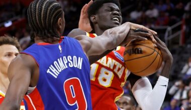 Pistons tie NBA record for scoring balance in 142-115 win over Hawks