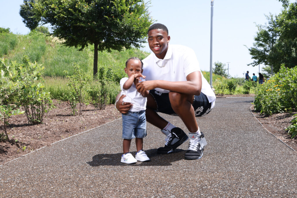 Brandon Garrison and his son Akarii - Photo courtesy of Toni Weatherall