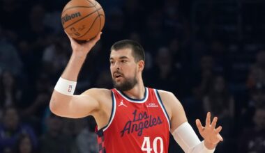 Report: Clippers' Ivica Zubac to miss three weeks due to ankle injury