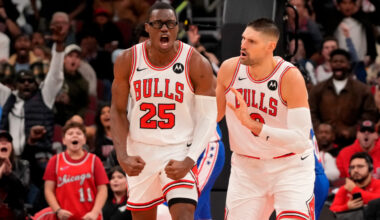 Jalen Smith reacts after monster dunk