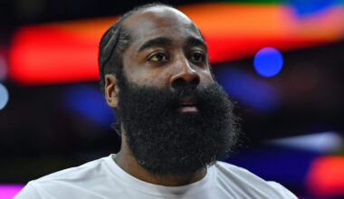 James Harden before a game