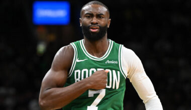 Celtics' Jaylen Brown Has Funny Reaction To Reaching Major Scoring Milestone