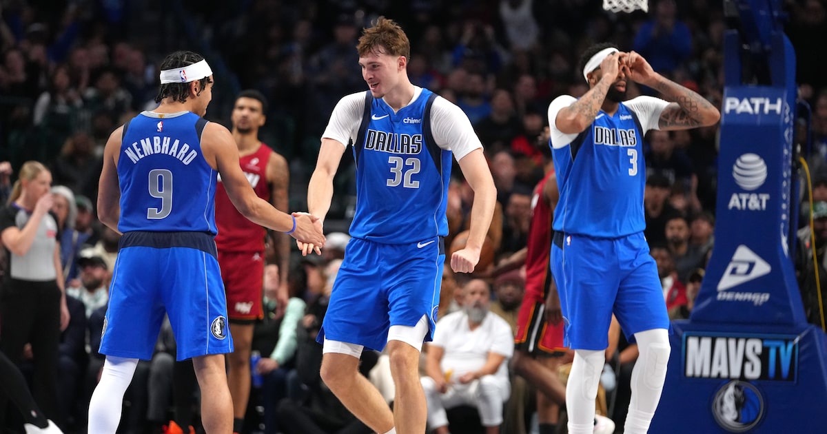Mavs rookies Cooper Flagg, Ryan Nembhard steal show again in third-straight win vs. Heat