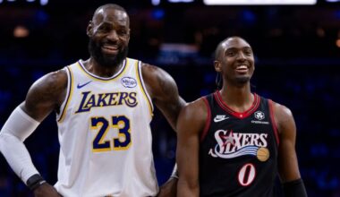 LeBron James hits go-ahead three, Luka Doncic has triple-double in Los Angeles Lakers’ win over Philadelphia 76ers