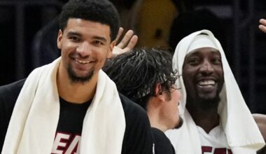 Heat's Spoelstra praises the Bam Adebayo-Kel'el Ware pairing