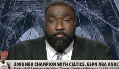 Kendrick Perkins on the ESPN set