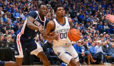 Kentucky G Otega Oweh vs. Gonzaga, via Steve Roberts-Imagn Images