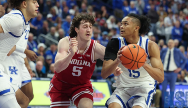 A Kentucky Blue Santa Claus at Rupp Arena, via Dr. Michael Huang, KSR