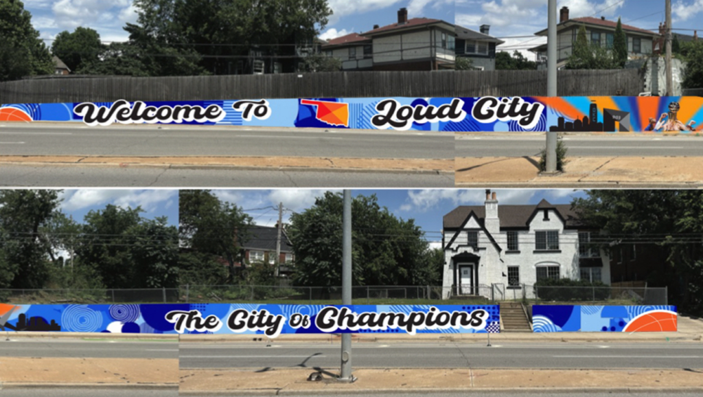 The "City of Champions" mural may be a gift to the city once recommended to and approved by the Oklahoma City Council in 2026. (Photo provided by the Arts Commission)