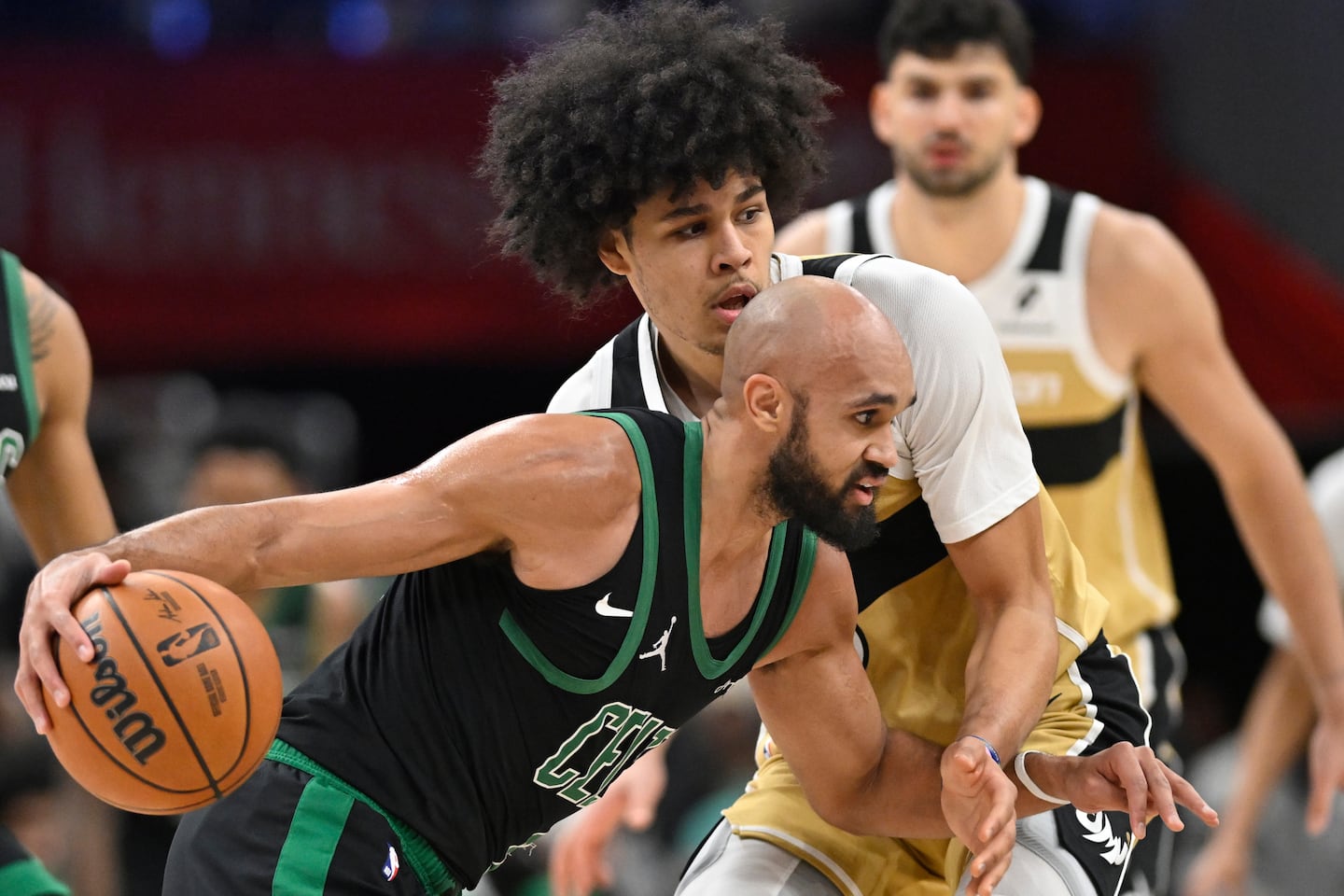 Celtics guard Derrick White led the way with 30 points in a 146-101 rout of the Wizards on Thursday night in Washington, D.C.