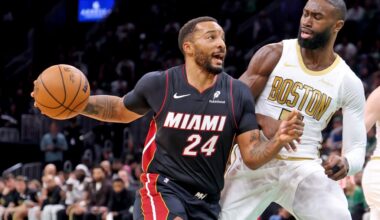 Shorthanded Miami Heat unable to finish vs. Boston Celtics
