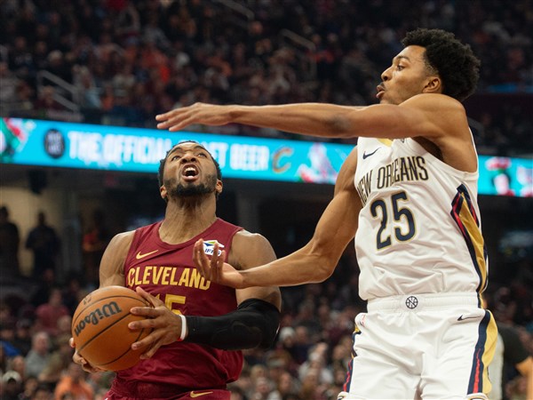 Mitchell, Merrill propel Cavaliers to 141-118 victory over Pelicans