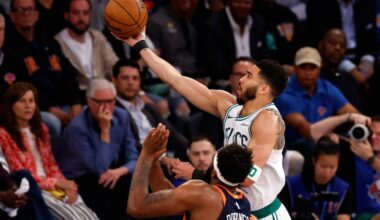 On May 12, Jayson Tatum scored 42 points in 39:37 before suffering an Achilles injury against the Knicks in the Celtics Game 4 loss in the East semifinals.