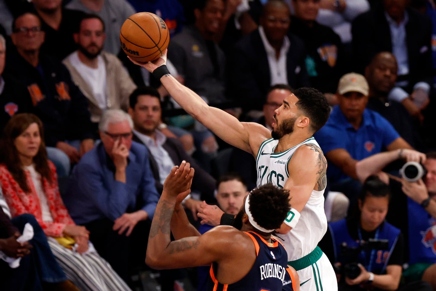 On May 12, Jayson Tatum scored 42 points in 39:37 before suffering an Achilles injury against the Knicks in the Celtics Game 4 loss in the East semifinals.