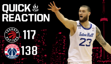 Quick Reaction: Raptors 117, Wizards 138