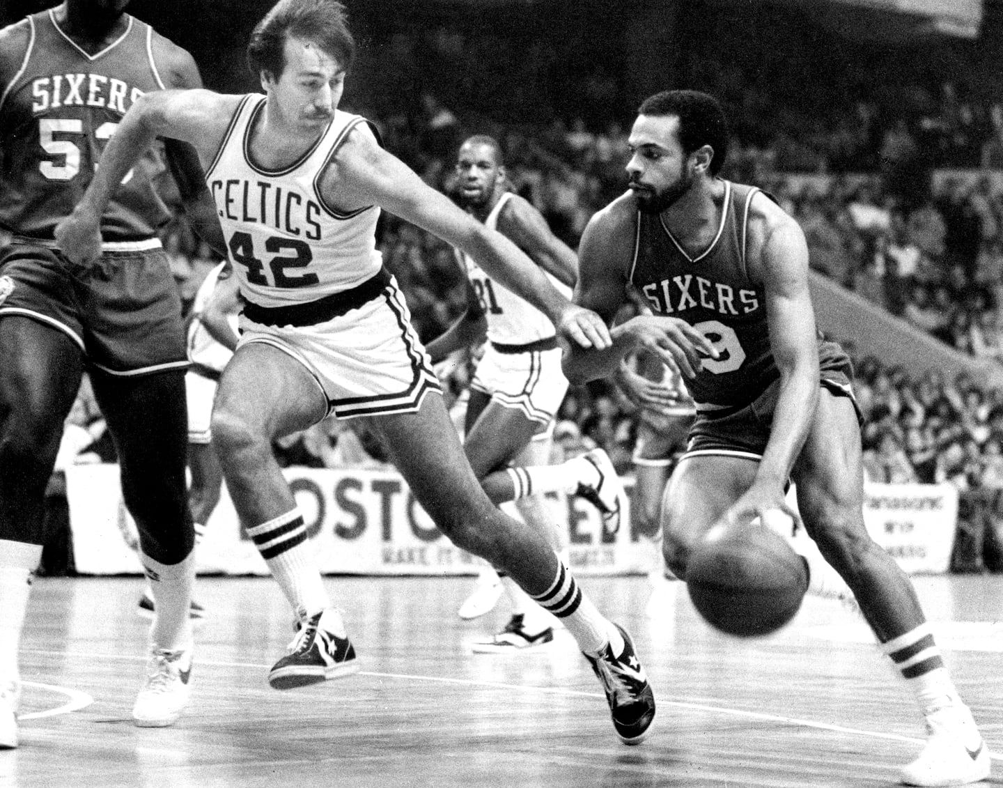 Chris Ford (left) made the first 3-pointer in NBA history in 1979.