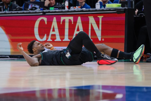 Anthony Edwards lies down