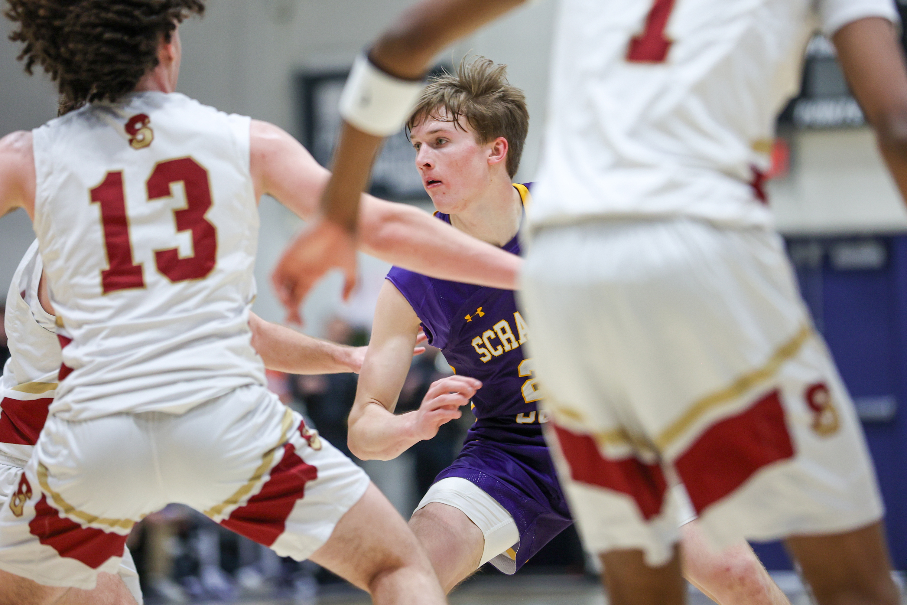 Scranton Prep’s Packy Doherty observes the court during the 74th...