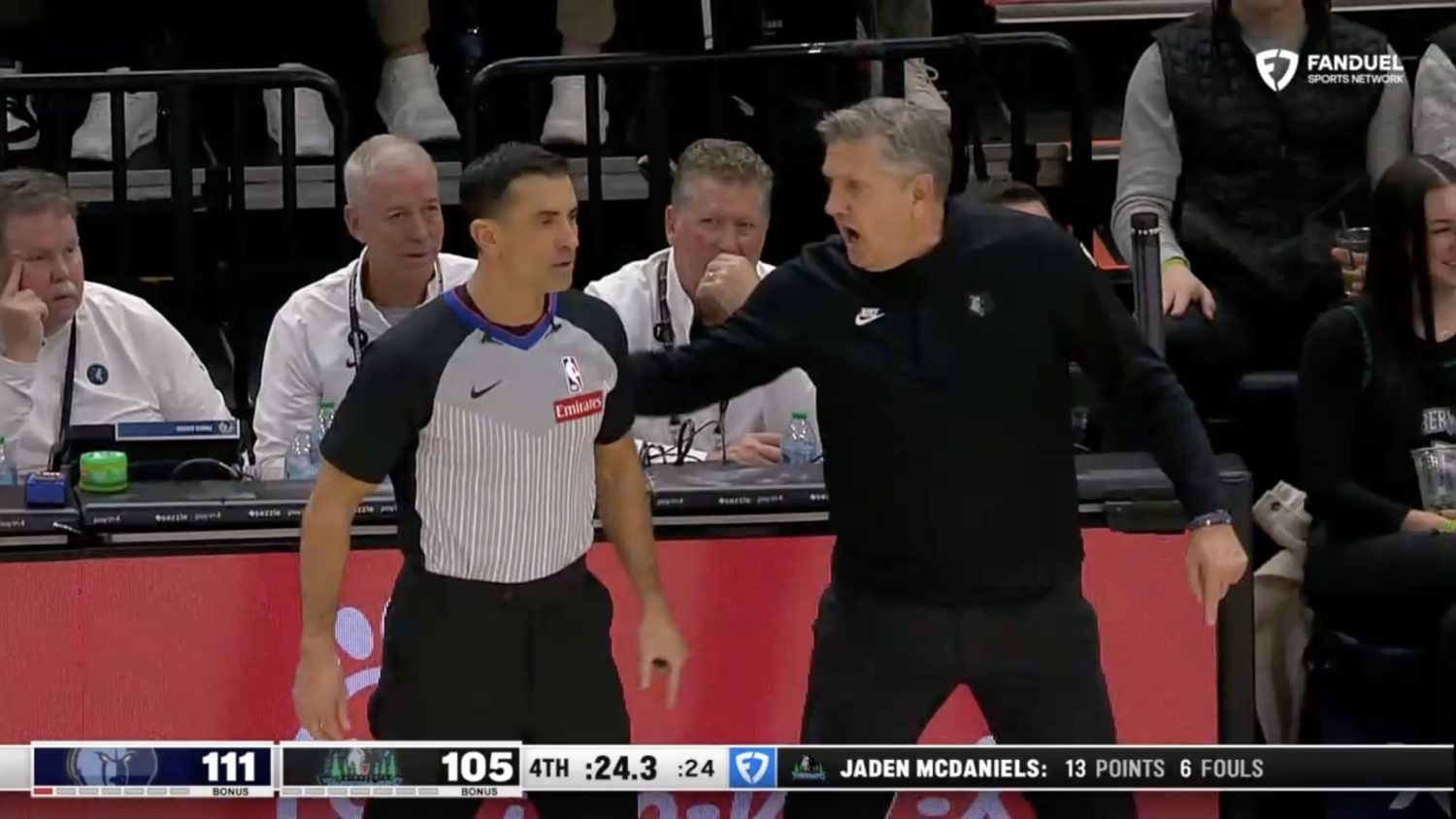 Chris Finch caught berating NBA referee in vulgar tirade