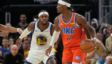 Shai Gilgeous-Alexander scores 38 points as defending champion Thunder hold off Warriors 124-112