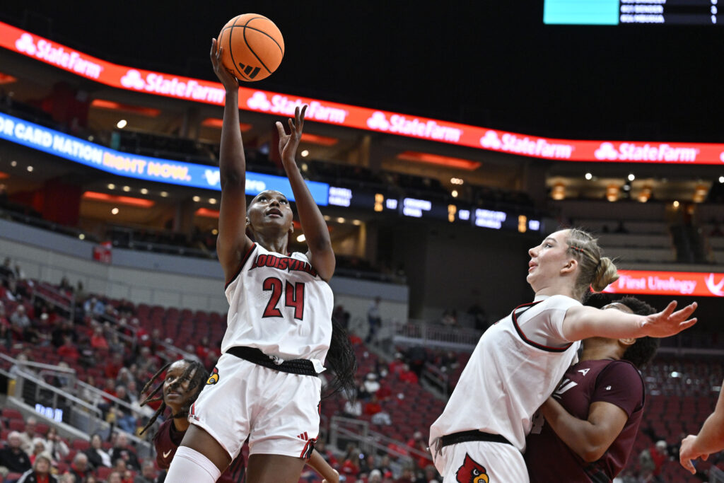 Louisville Cardinals forward Grace Mbugua