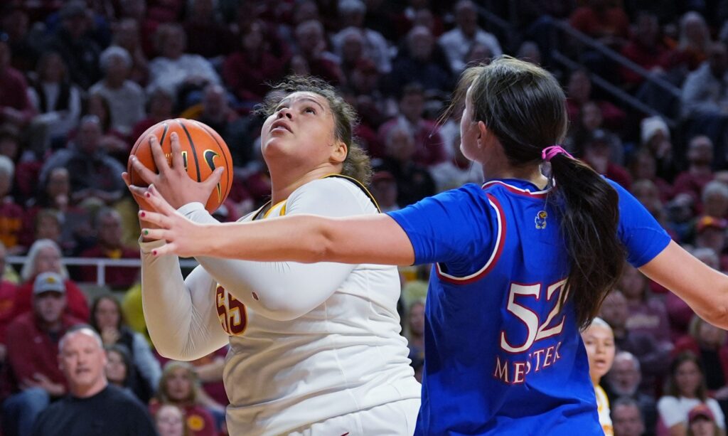 Iowa State Cyclones' center Audi Crooks 