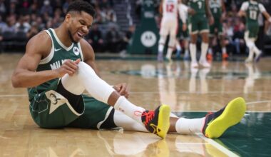Milwaukee Bucks list Giannis Antetokounmpo as questionable for Saturday's game as he nears return from calf strain