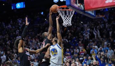 Edgecombe has go-ahead basket, Maxey game-saving block as 76ers beat Warriors