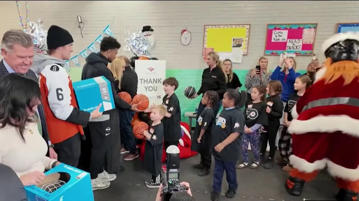 Sixers and Flyers Donate $15,000 in Sports Equipment to Philadelphia Youth in Kensington