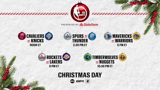 ESPN NBA Christmas Day schedule