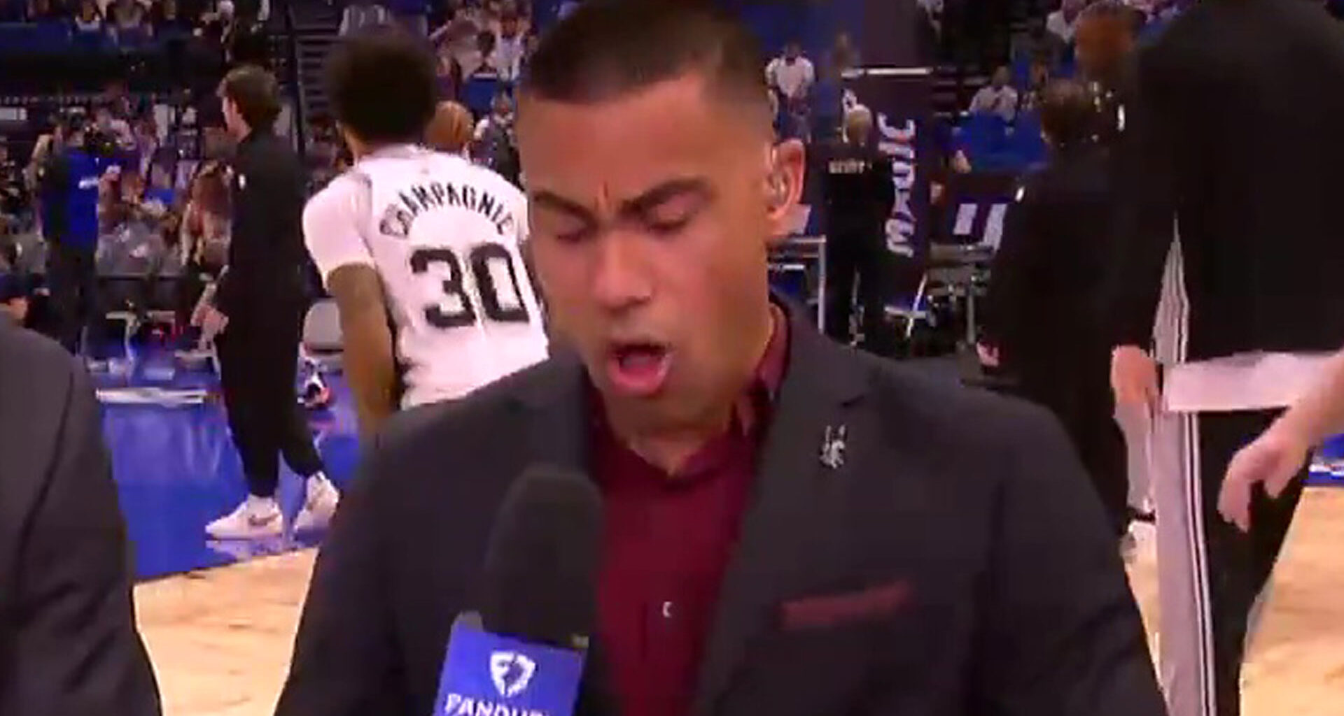 Moment NBA announcer leaves viewers stunned after controversial moment live on air before Spurs-Magic