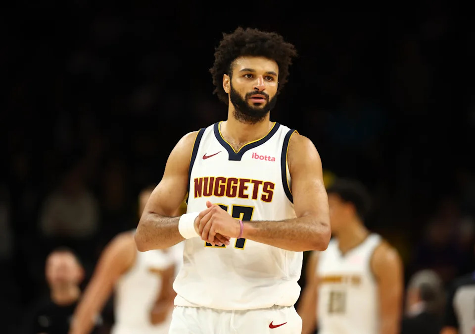 Denver Nuggets guard Jamal Murray (27)© Mark J&period; Rebilas-Imagn Images
