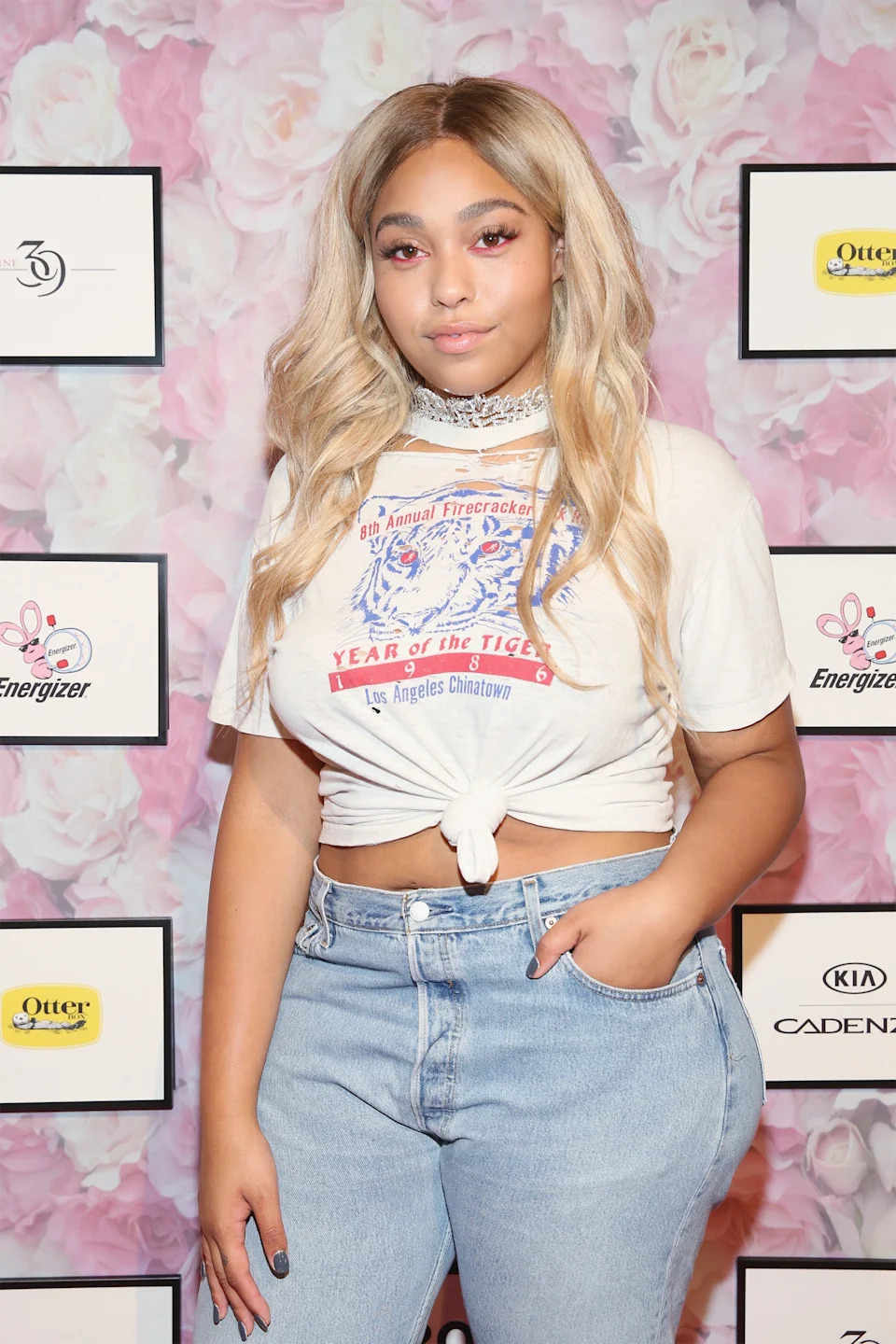Model Jordyn Woods attends the Addition Elle/Ashley Graham Lingerie Collection fashion show.