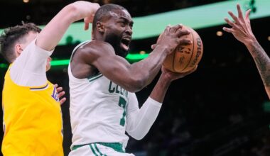 Brown scores 30 points, Celtics cruise to 126-105 win over Lakers team missing James, Doncic