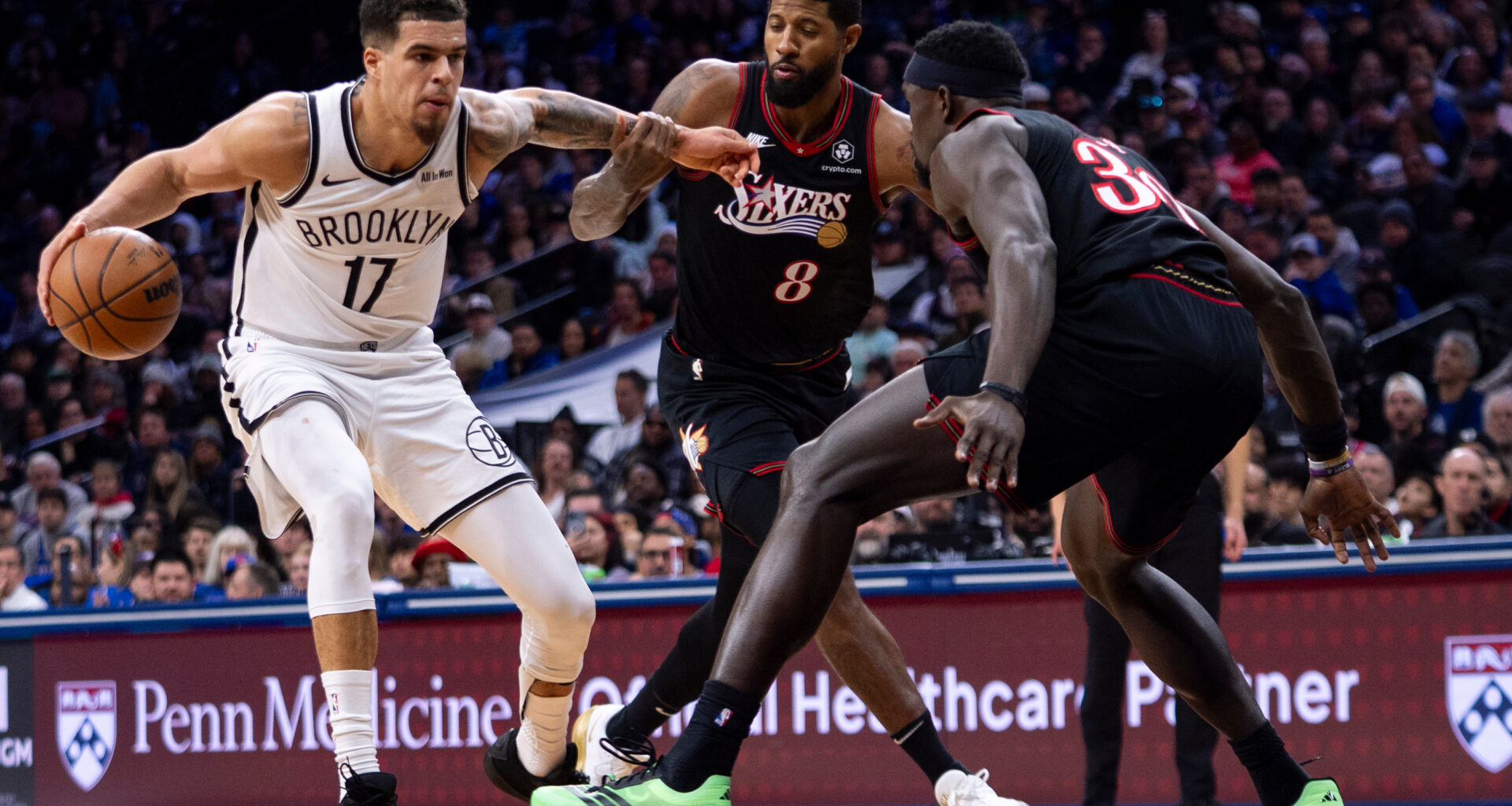 Porter scores 28 points, Nets beat 76ers 114-106 for third win in four games